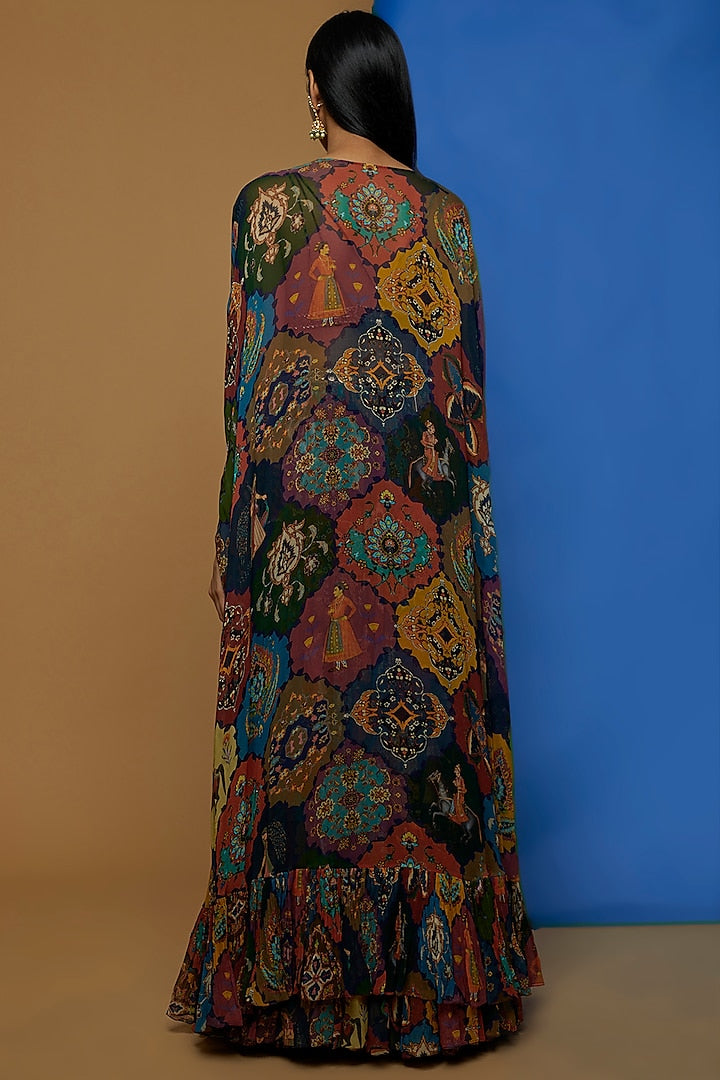 Multi-Colored Printed Lehenga Set