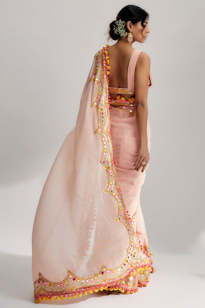BLUSH PINK DEEHAR SAREE